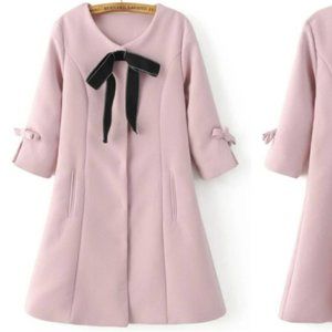 Pastel Pink Lapel Coat - NWOT